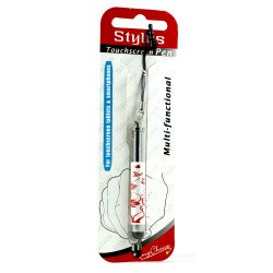 Mini Design Shrinkable Stylus Touch Pen with Earphone Dust Cap (Tree Red)
